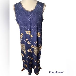 Vintage 90s Sunflower Maxi Dress